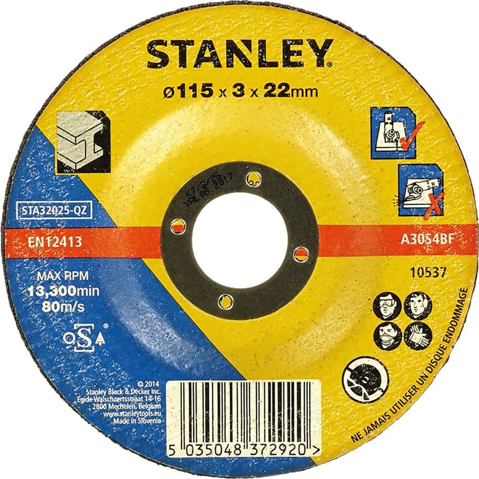 Mola Abrasiva per Stanley Sta32025 Qz Ferro 5 Pezzi Ø 115 X 3,2 - 2