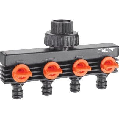Presa a Rubinetto con 4 Innesti Rapidi Claber ¾f Self 8581 - 2