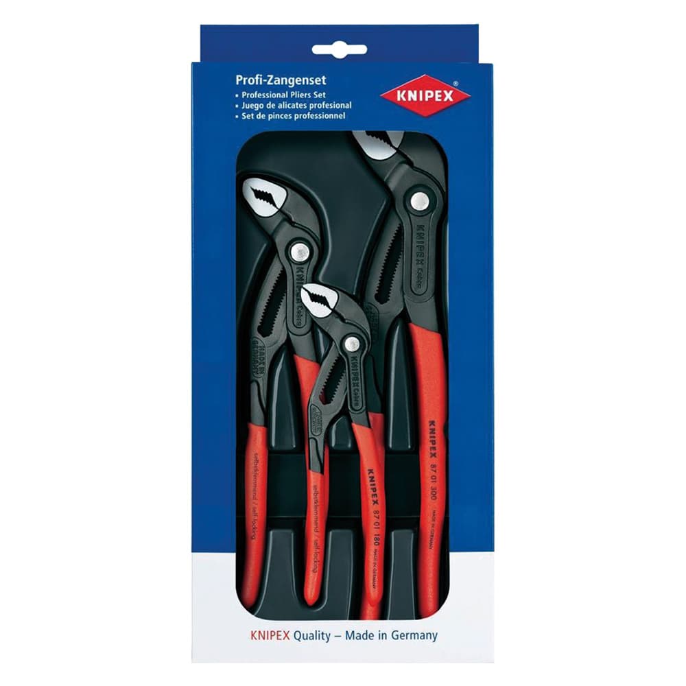 Set Pinza Poligrip Regolabile 250 300 Knipex Cobra 180 mm - 2