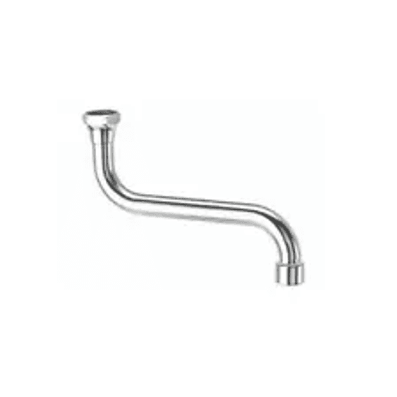 Canna per Lavello a S con Rompigetto in Ottone Ø 18 x 30 cm Sassi 506