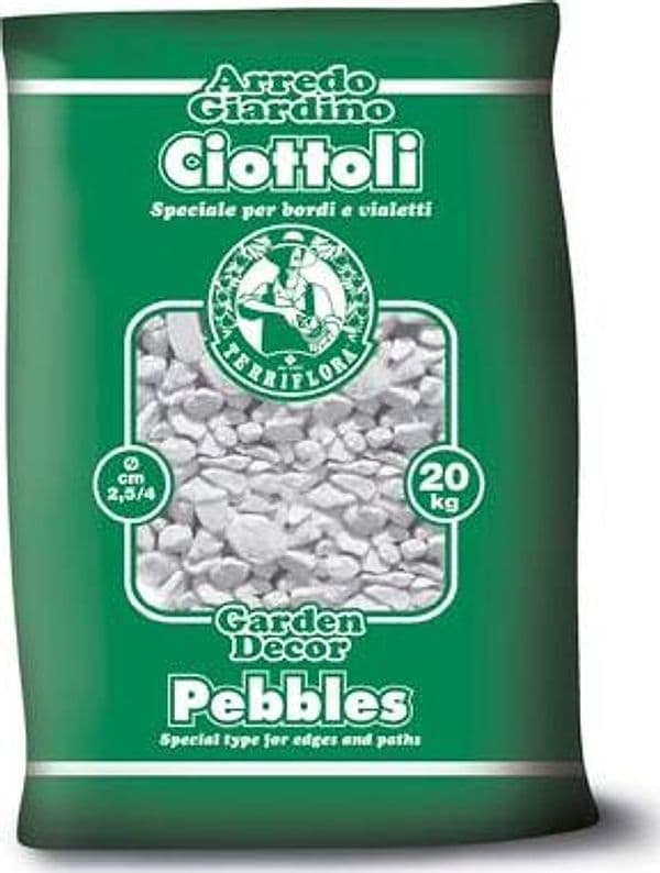 Ciottolo Terriflora Bianco Carrara Mm 25 a 40 kg 20 - 2