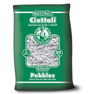 Ciottolo Terriflora Bianco Carrara Mm 25 a 40 kg 20 - 2