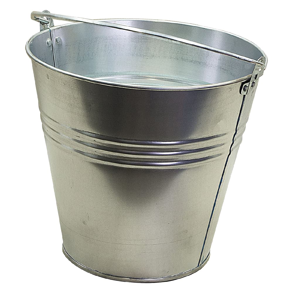 Secchio Lamiera Zincata Kasart Capacità 10 Litri Argento 26 x 26 x 23 cm - 2