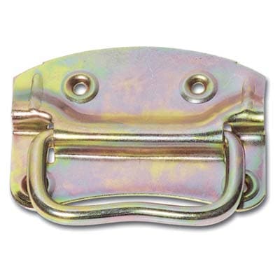 Maniglia Americana per Baule Acciaio Ottonato 110 x 85 mm 12 Pezzi - 2