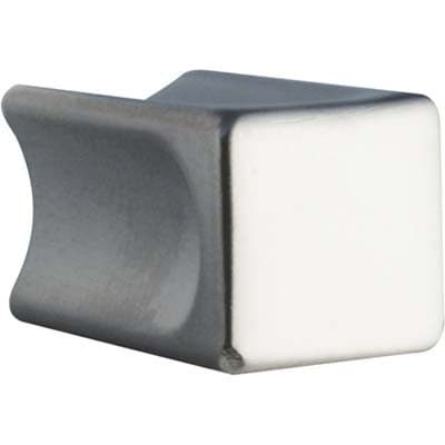 Pomolo Zama Quadro 2388 Metalstyle Cromo Opaco 10 x 10 mm 10 Pezzi - 2