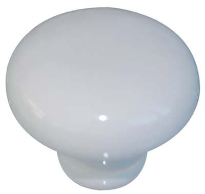 Pomolo Ceramica Metalstyle Fondo Bianco Neutro 30 x 25 mm 10 Pezzi - 2