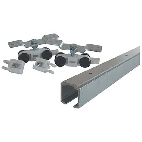 Porta Scorrevole a Soffitto in Kit 1400 Omge Kg 80 Binario Alluminio Cm 155 - 2