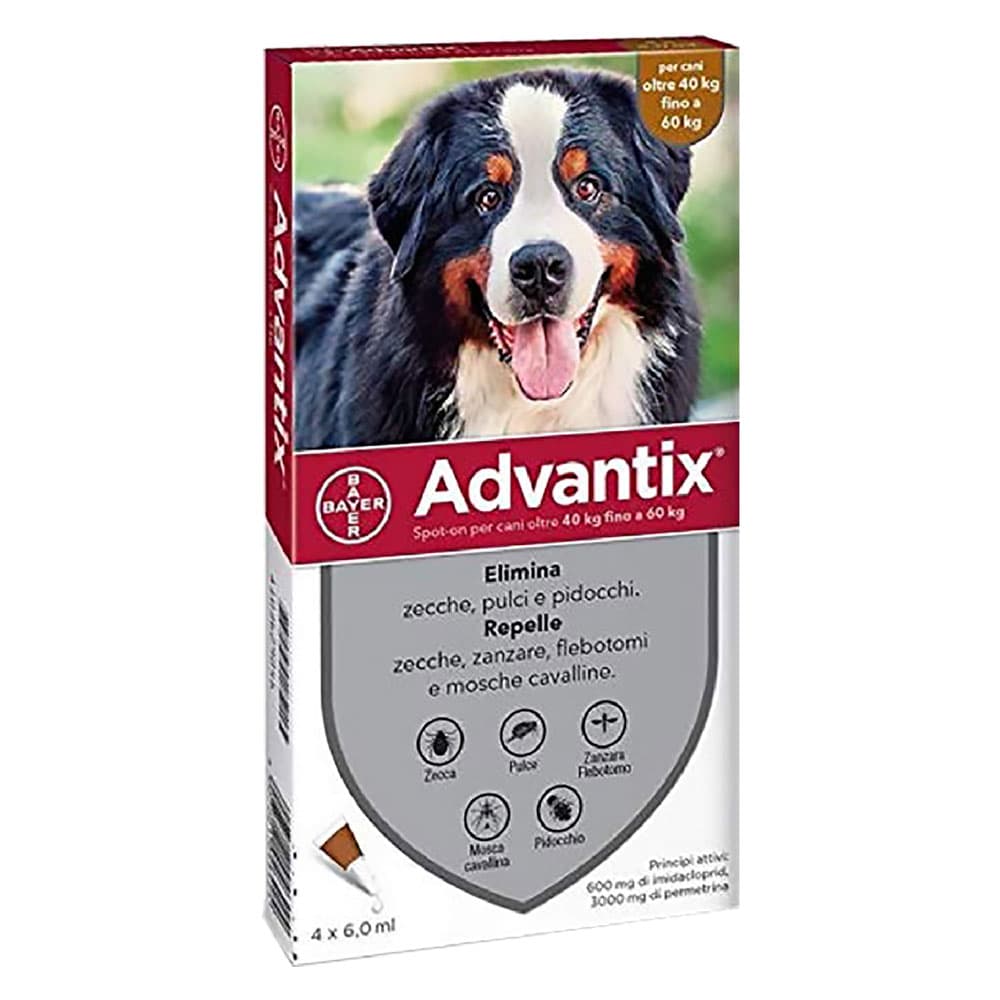 Antiparassitario 40 4 Pipette Advantix Spot On 60 kg 6 ml - 2
