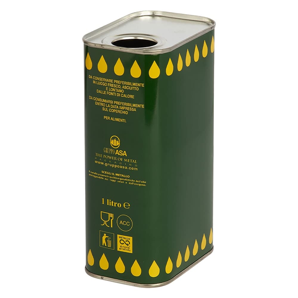 Latta per Olio in Lamiera Foro Asa Italia 32 Pezzi 1 Lt Ø 32 mm