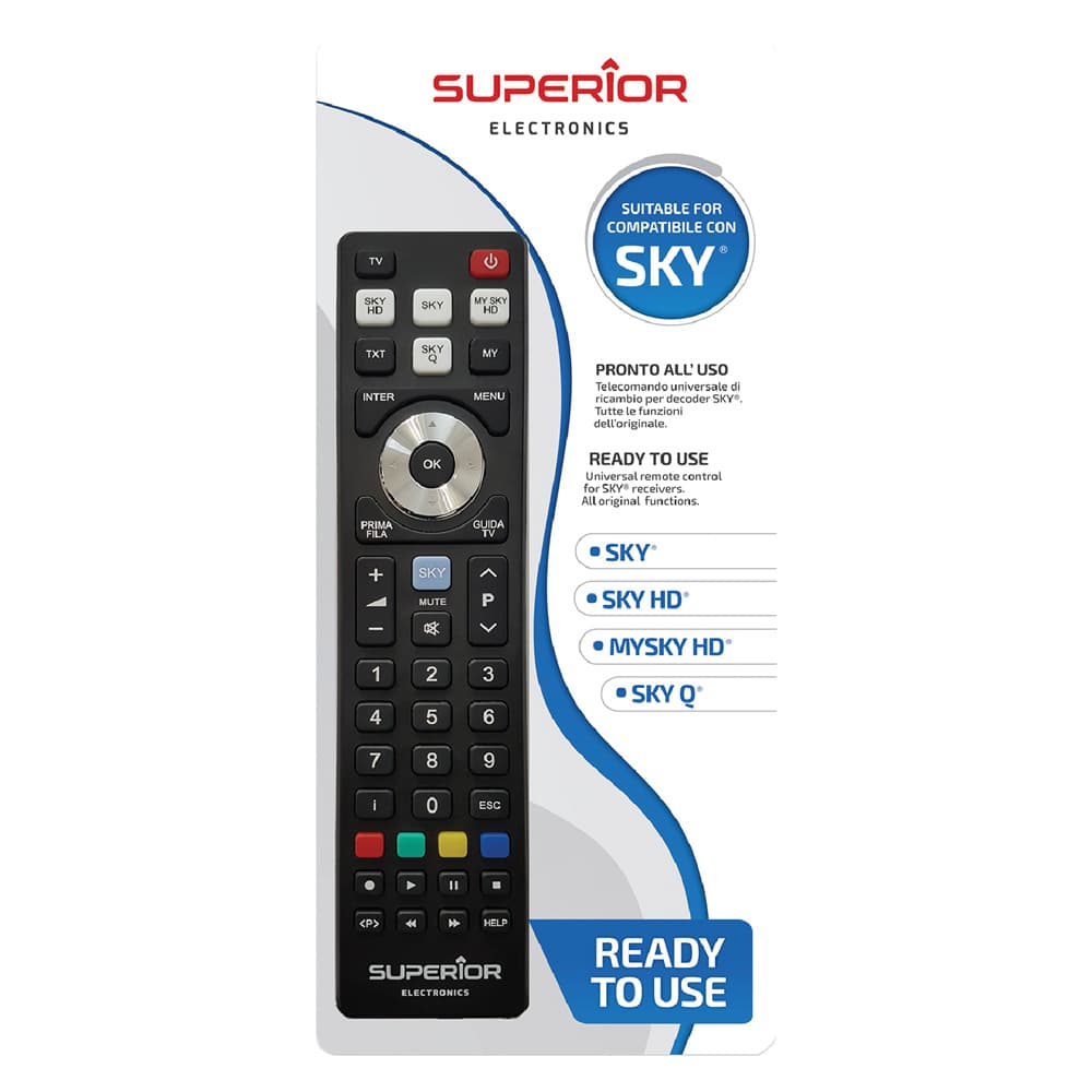 Telecomando Compatibile per Tv Tipo Universale Superior Replacement Sky - 2