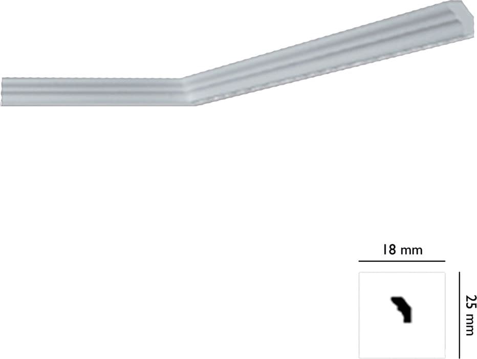 Cornice Decorativa per Soffitto Mod I725 Bovelacci 200 Pezzi 18 X 25 mm - 2