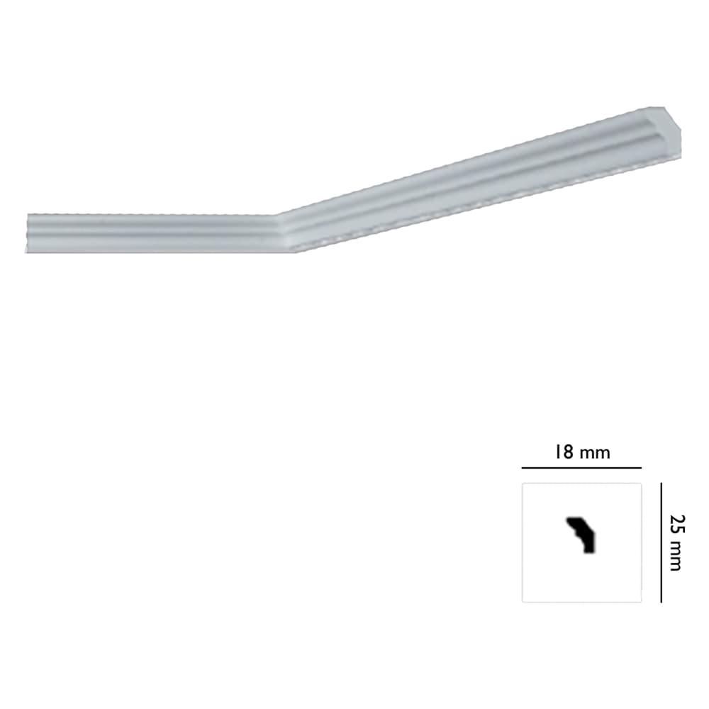 Cornice Decorativa per Soffitto Mod I725 Bovelacci 200 Pezzi 18 x 25 mm - 2