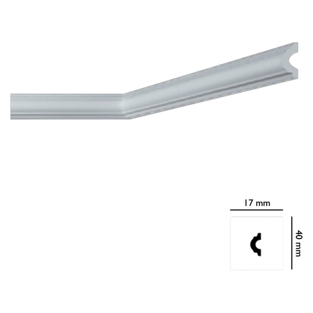 Cornice Decorativa per Soffitto Mod I745 Bovelacci 110 Pezzi 17 x 40 mm - 2