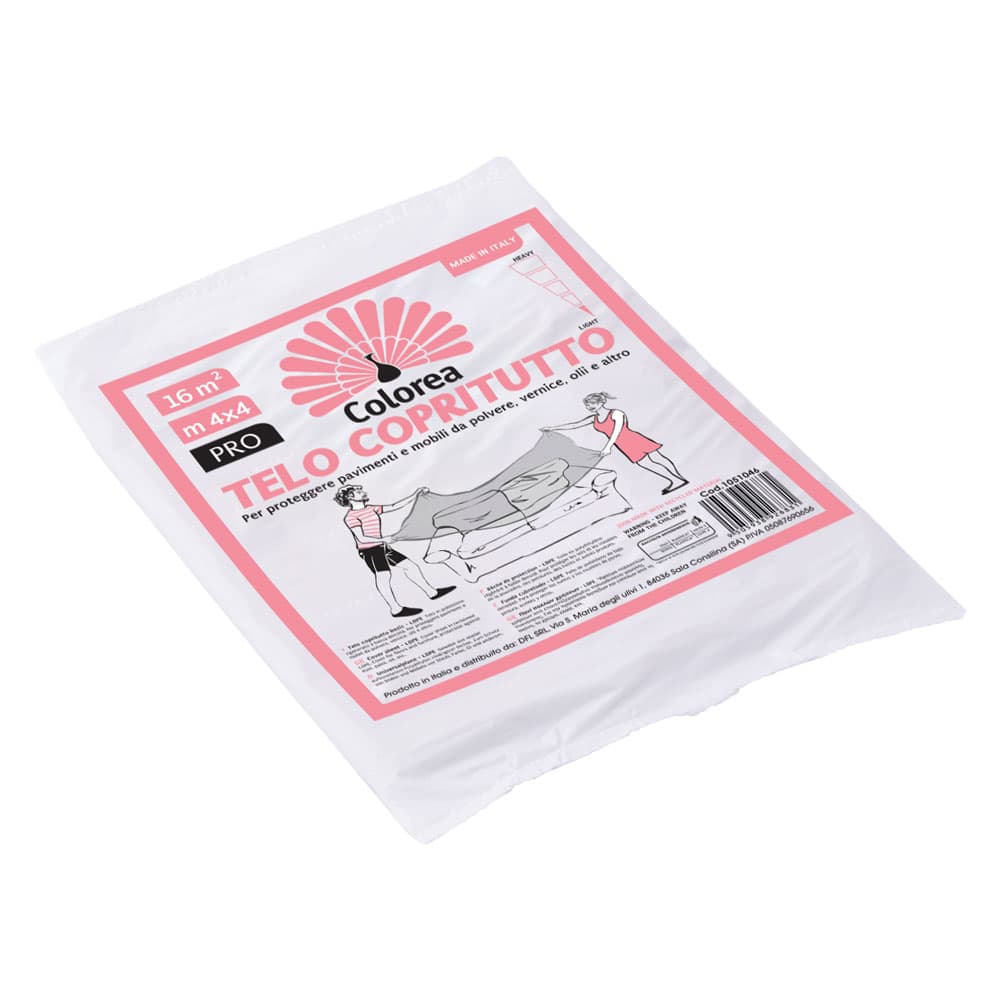 Telo Copritutto Multiuso mq Colorea Eco 120 Pezzi 4 x 4 mt 60 gr - 2