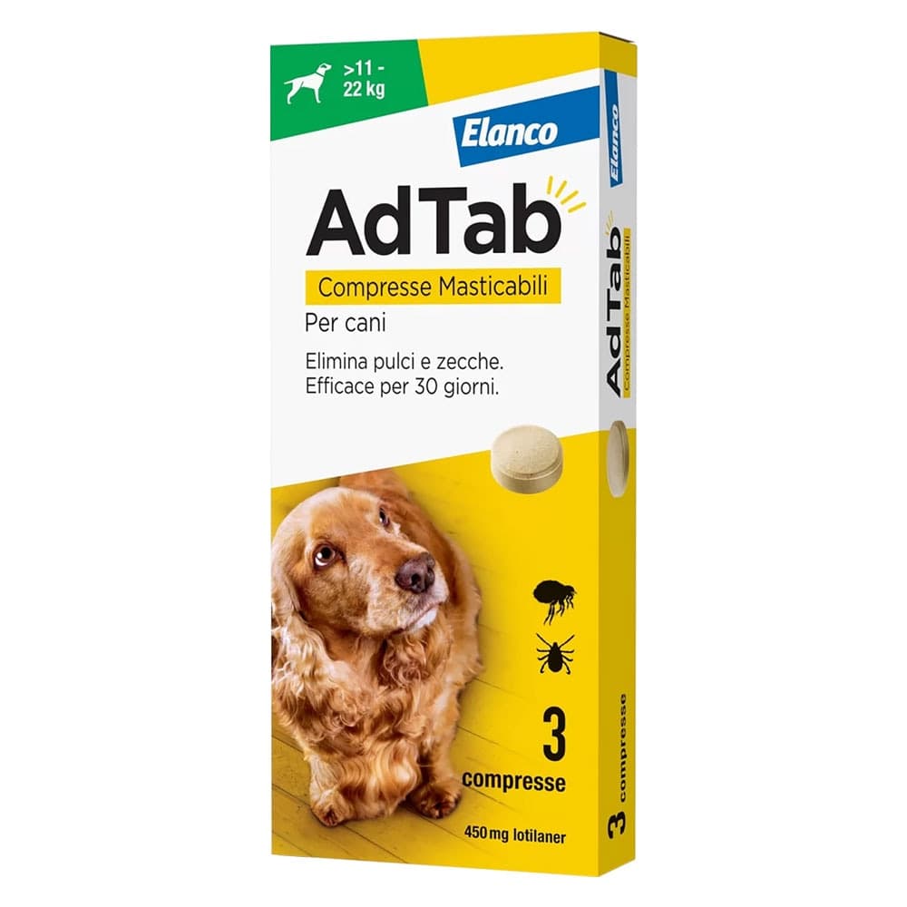 Compresse Antiparassitarie Masticabili Cani 11 3 da 450 Mg 22 kg - 2