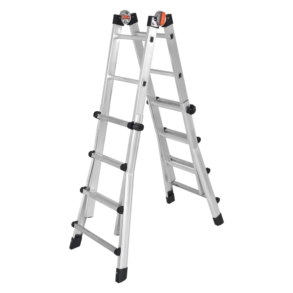Scala Multiuso +5 Ap. Ch. Gierre Peppina in Alluminio 4 Gr 430 cm 141 cm