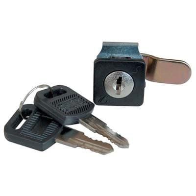 Serratura a Cilindro Leva Dritta Makrolon Nera 20 x 20 mm 19 mm 5 Pezzi - 2