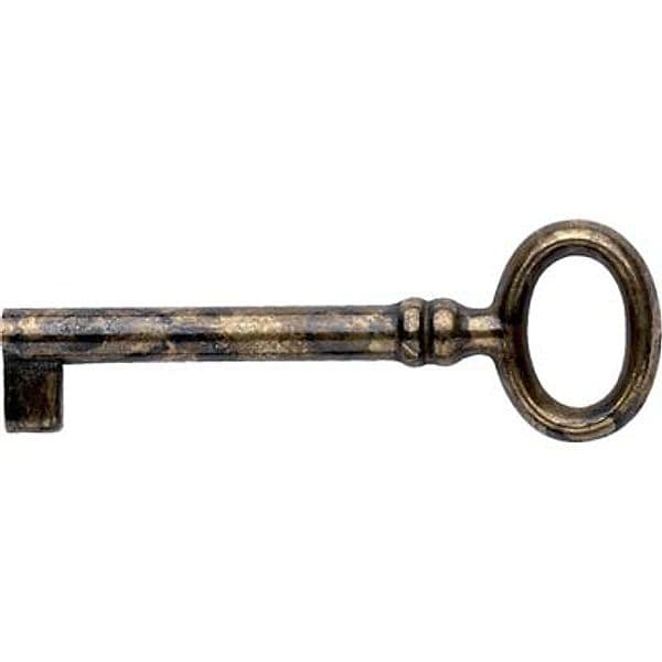 Chiave Mobili Antico MG8424 Metalstyle Zama Ottone Anticato 70 mm 10 Pezzi - 2