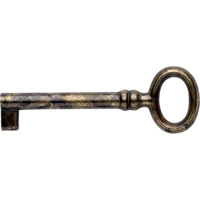 Chiave Mobili Antico MG8424 Metalstyle Zama Ottone Anticato 70 mm 10 Pezzi - 2