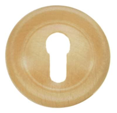 Mostrina Chiave Incasso Faggio Grezzo 34 mm 10 Pezzi - 2
