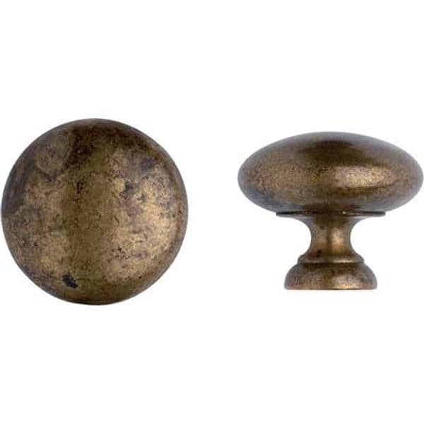 Pomolo Zama Antico MG655 Metalstyle Ottone Anticato 27 x 23 mm 5 Pezzi - 2