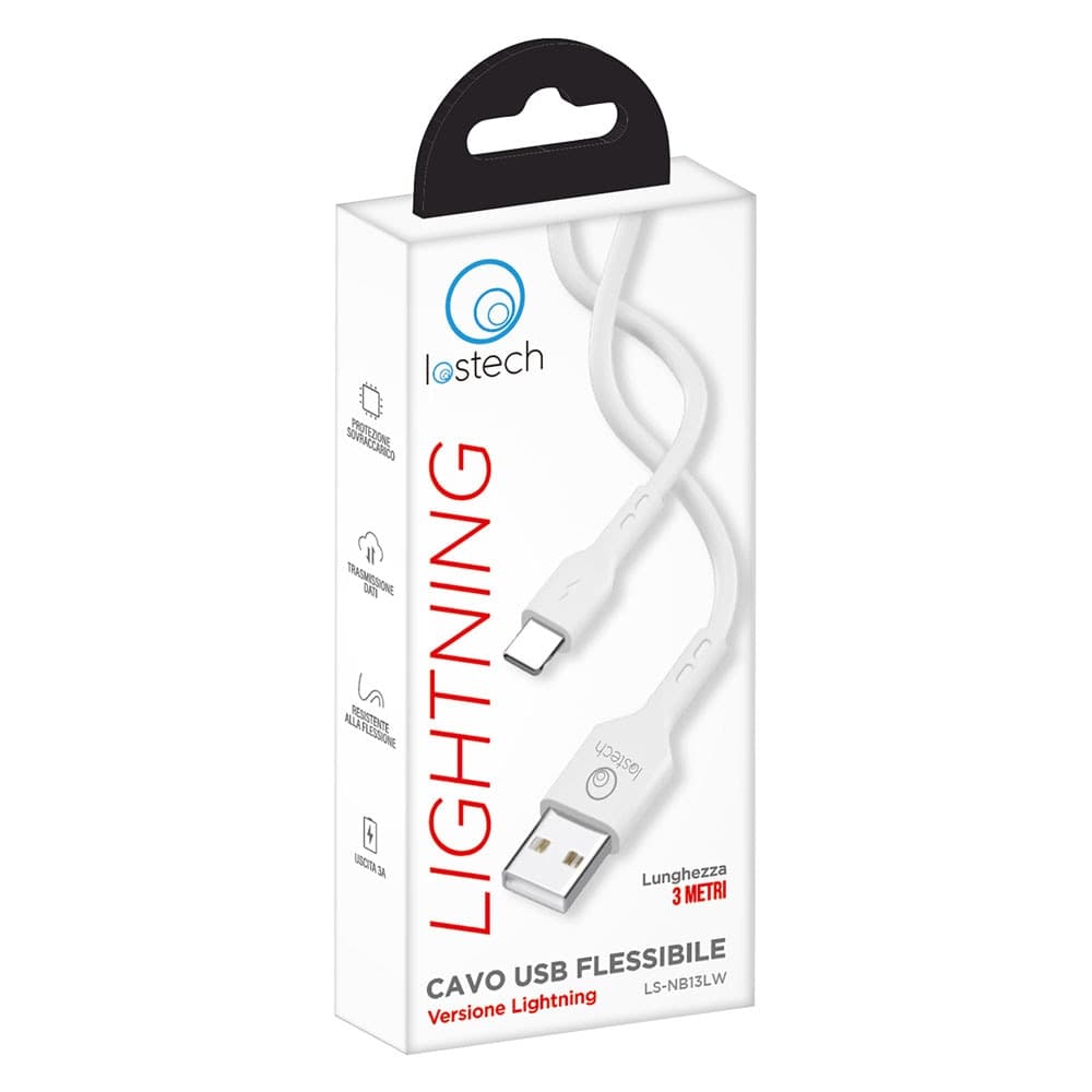 Cavetto per Smartphone Lightning Apple 3 Metri Lostech