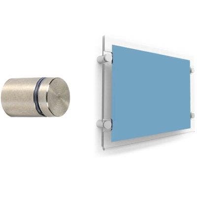Distanziatore per Targhe Acciaio Inox 19 x 25 mm 12 Pezzi - 2