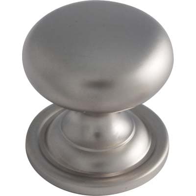 Pomolo Ottone Tornito Sfera Piana 2460 Cromo Satinato 25 x 30 mm 5 Pezzi - 2