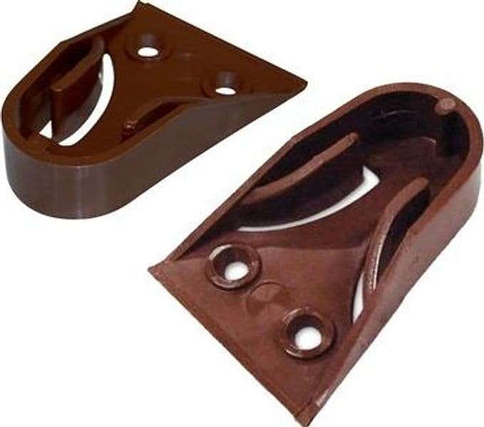 Reggitubo Armadio Tondo Laterale Plastica Marrone Tubo 18 mm 200 Pezzi - 2