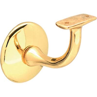Supporto per Corrimano Base Tonda Ottone Lucido 2 Pezzi - 2