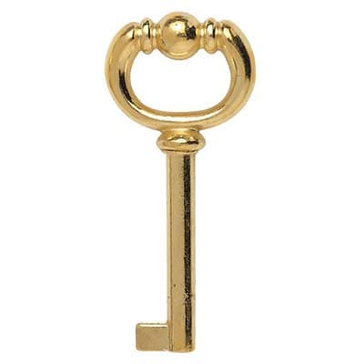 Chiave Mobili H 1220 Zama Ottone Lucido 74 mm 10 Pezzi - 2