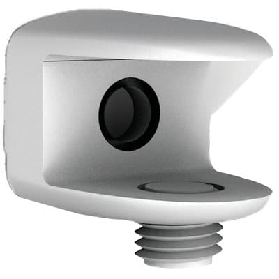 Reggivetro a Morsetto Bolis Zama Bianco S.vetro Max Ø 21 mm 10,5 mm 2 Pezzi - 2