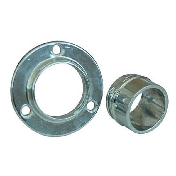 Reggitubo Armadio Tondo a Ghiera Zama Cromato 18 mm 10 Pezzi - 2