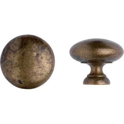 Pomolo Zama Antico MG655 Metalstyle Ottone Anticato 32 x 25 mm 5 Pezzi - 2