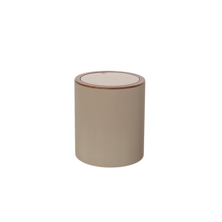 Pattumiera Bagno 5 L in Plastica Beige Design Moderno Linea London Feridras - 2