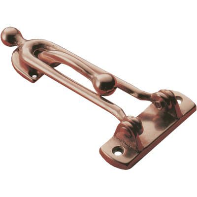 Fermaporta Sicurezza Asola e Nasello Ottone Bronzato 3 Pezzi - 2