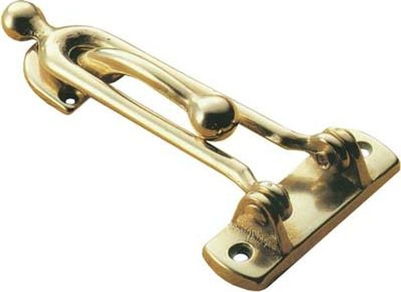 Fermaporta Sicurezza Asola e Nasello Ottone Lucido 3 Pezzi – Autres