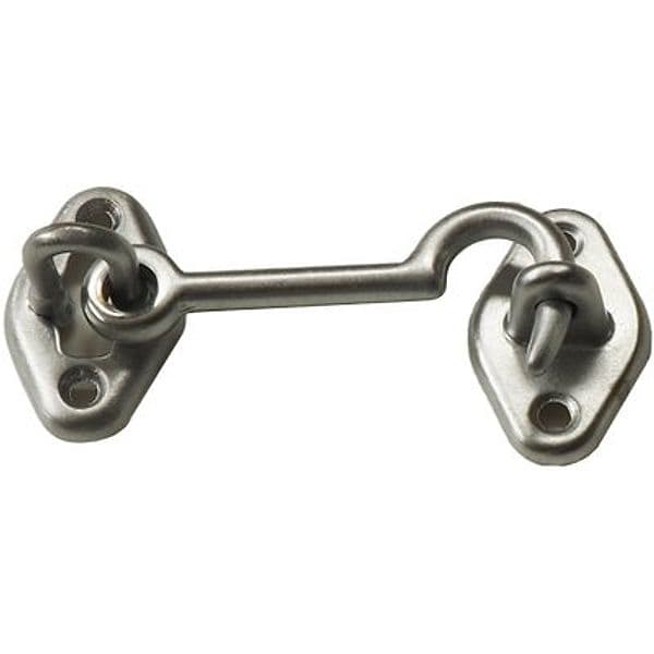 Fermapersiane a Gancio Ottone Cromo Satinato con Piastrina 60 mm 10 Pezzi – Autres