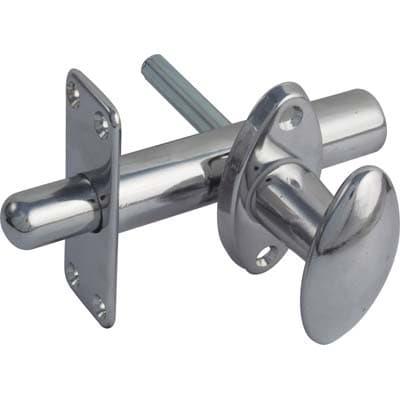 Paletto Notte Ottone Cromato Mm 80 con 25X65 con Incontro Mm 24X65 - 2