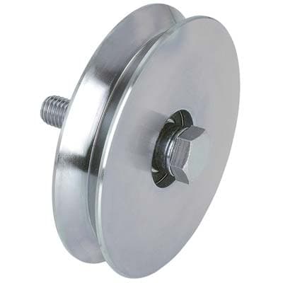 Ruota Cancello a Fissare Gola V 402 Combi Zincata 80 mm 2 Pezzi - 2