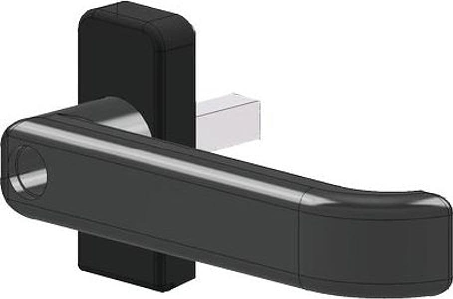 Mezza Maniglia per Serramenti 5200 Securemme Resina Nera Q8 5 Pezzi - 2