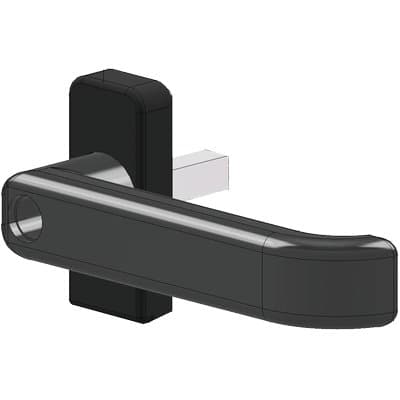 Mezza Maniglia per Serramenti 5200 Securemme Resina Nera Q8 5 Pezzi - 2