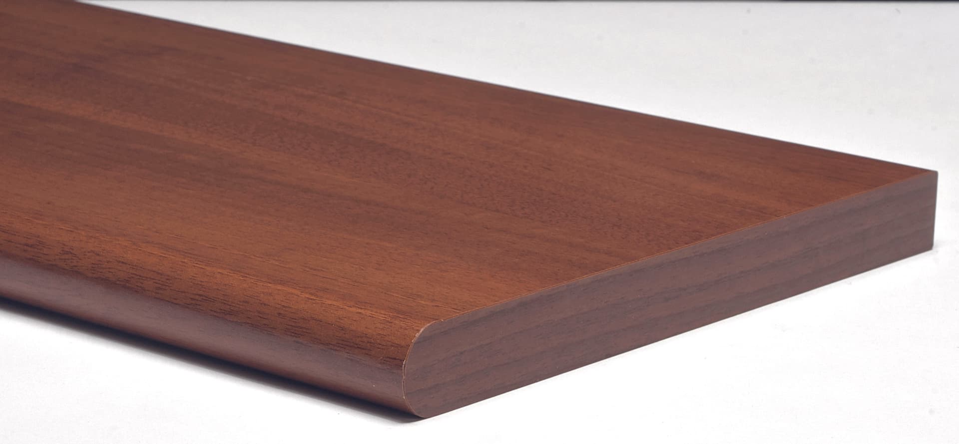 Mensola Murale Stondata Colore Noce Cm 60 x 25X2 5 - 2