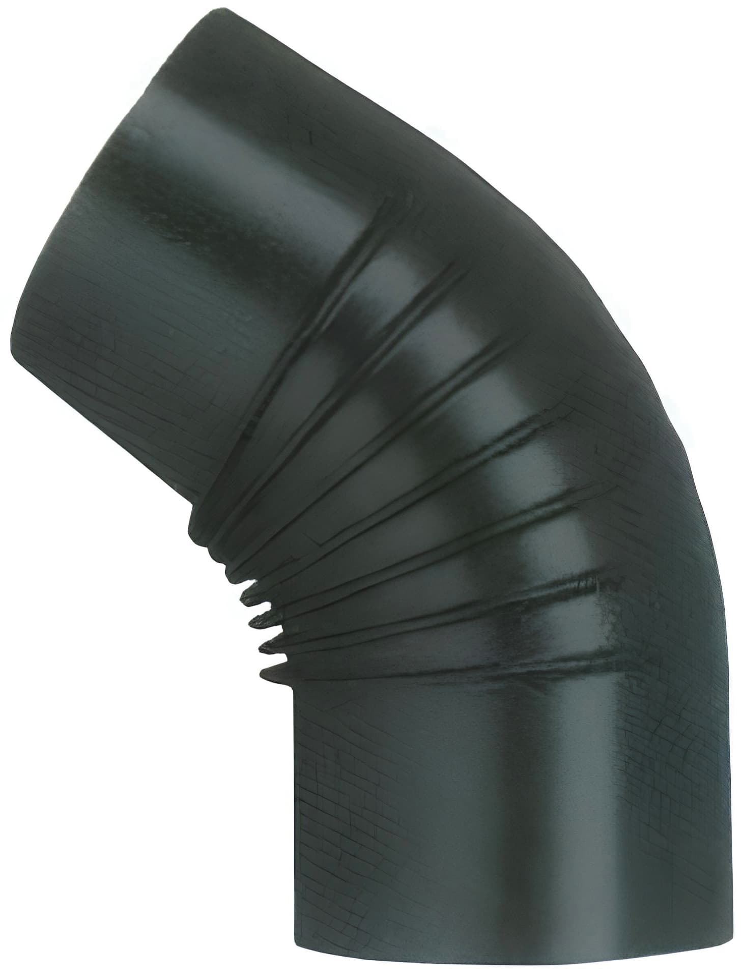 Gomito 45 ° per Stufa a Legna Porcellanato Classic Colore Nero Ee ? Cm 15 6 - 2