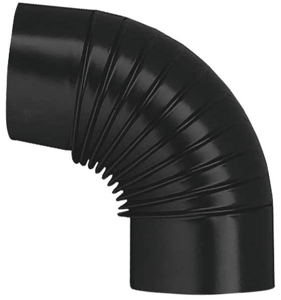 Gomito 90 ° per Stufa a Legna Porcellanato Classic Colore Nero Ee ? Cm 12 - 2