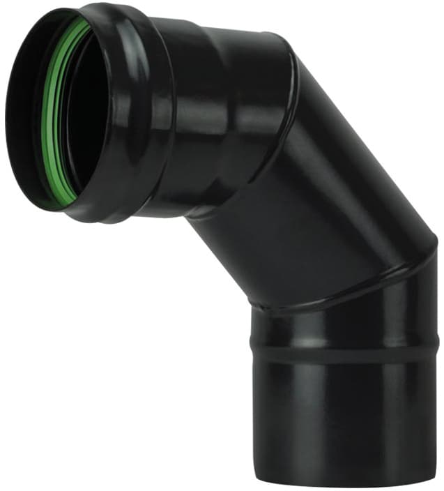 Gomito 90 ° per Stufa a Pellet Light senza Guarnizione Colore Codice 55045 - 2