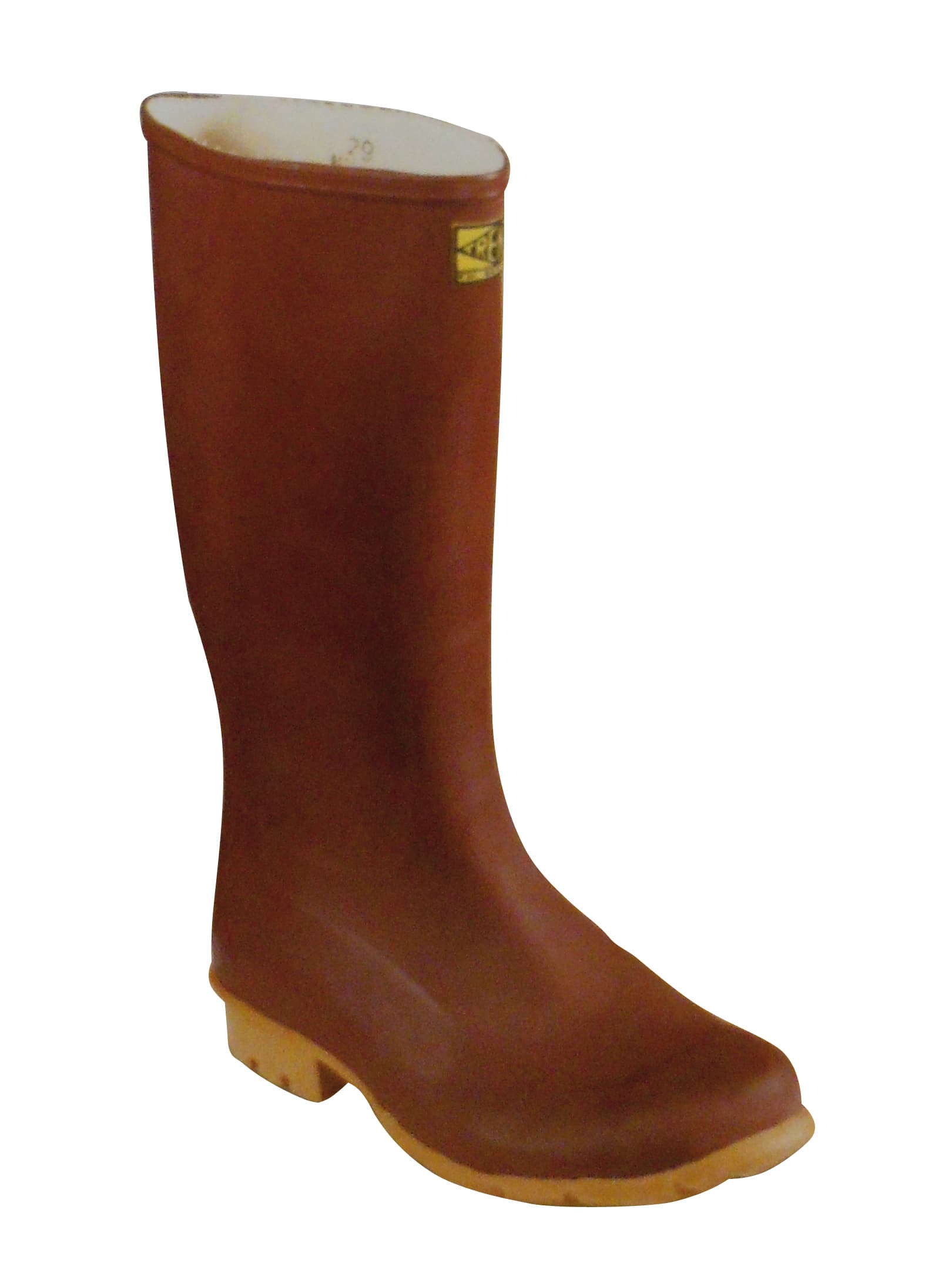 Stivali in Gomma Naturale Calandrata Ginocchio Colore Marrone Misura 44 - 2