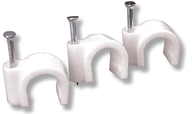 Graffetta Fissacavi con Chiodo Colore Bianco Mm 3 4 100 Pezzi Utilia - 2
