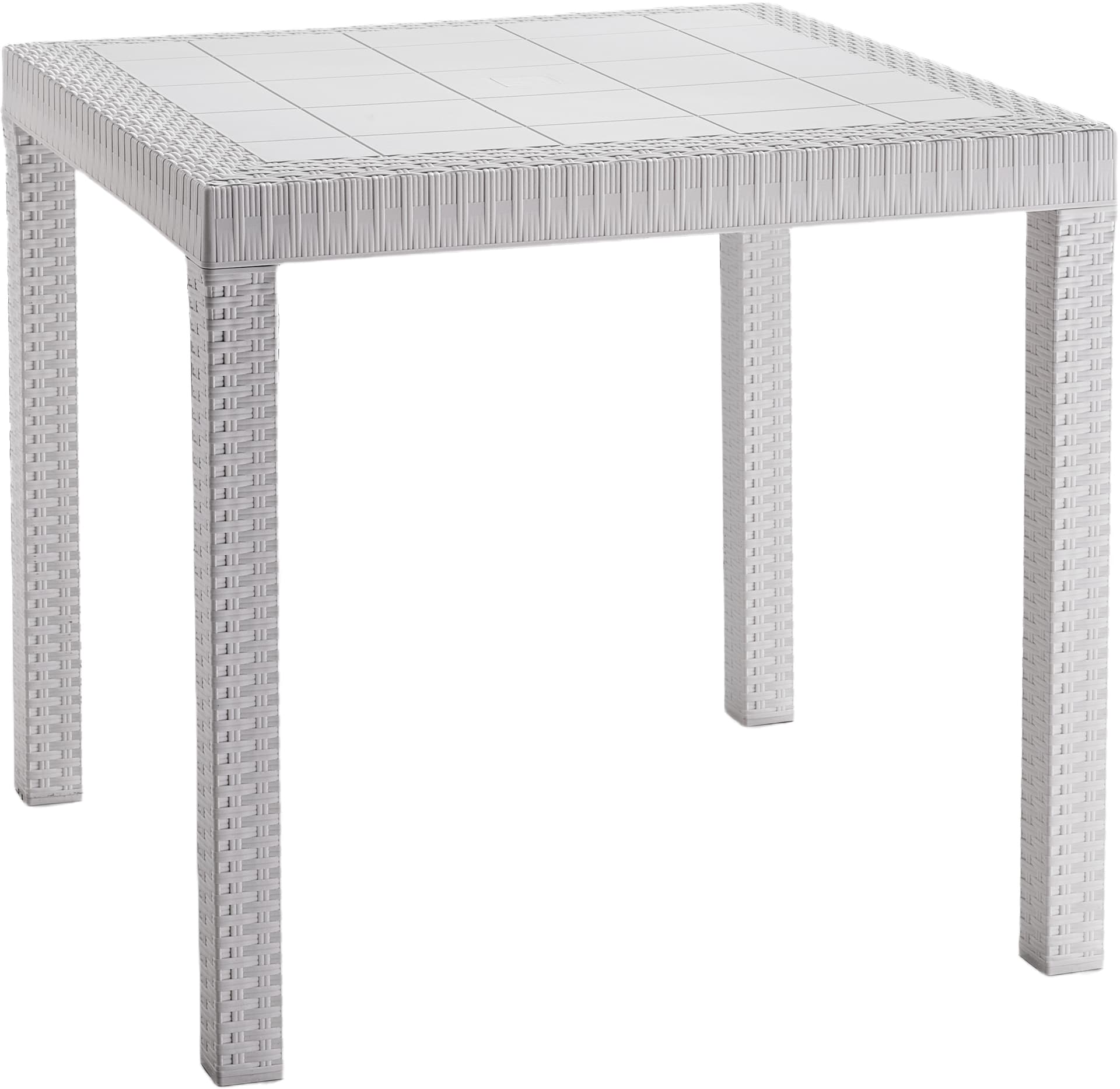 Tavolo Dallas Cm 80 x 80X74 H Colore Bianco - 2