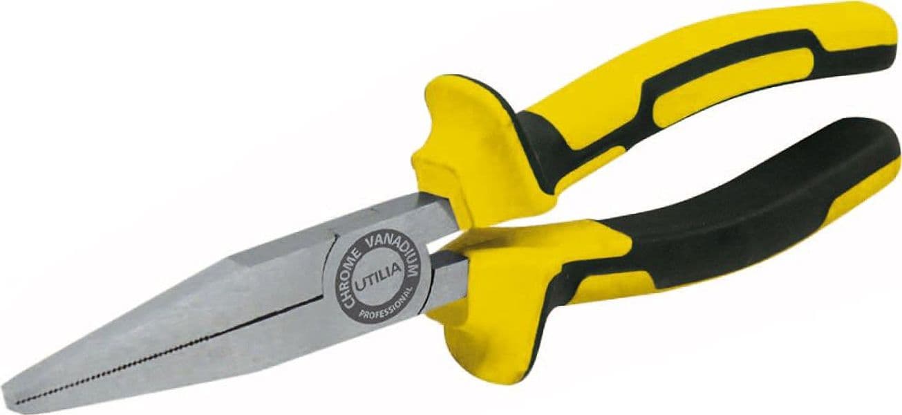 Pinza a Becchi Lunghi Piatti Professionale Mm 160 6 Pezzi Utilia - 2